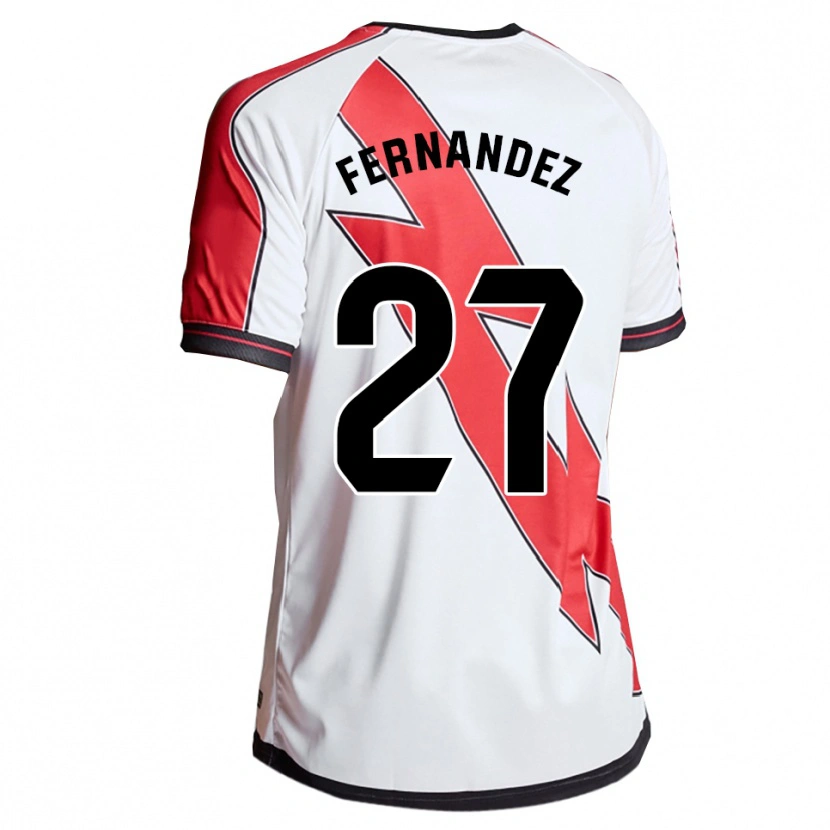 Danxen Kid Pelayo Fernández #27 White Red Home Jersey 2025/26 T-Shirt