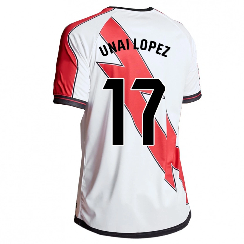 Danxen Kid Unai López #17 White Red Home Jersey 2025/26 T-Shirt