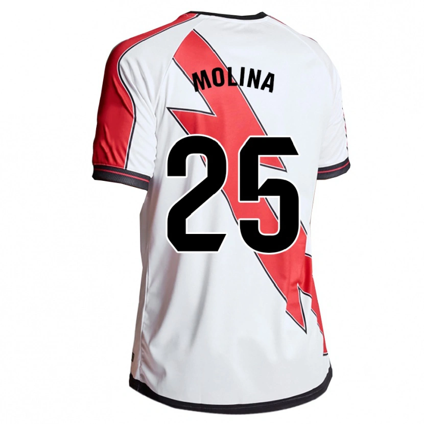 Danxen Kid Adrián Molina #25 White Red Home Jersey 2025/26 T-Shirt