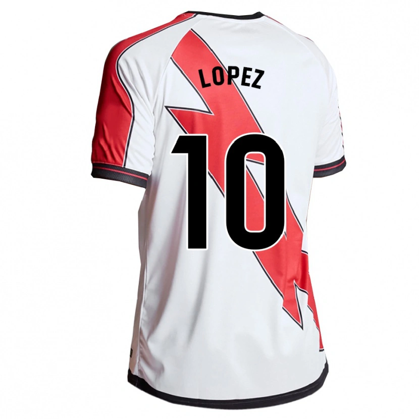 Danxen Kid Asier López #10 White Red Home Jersey 2025/26 T-Shirt
