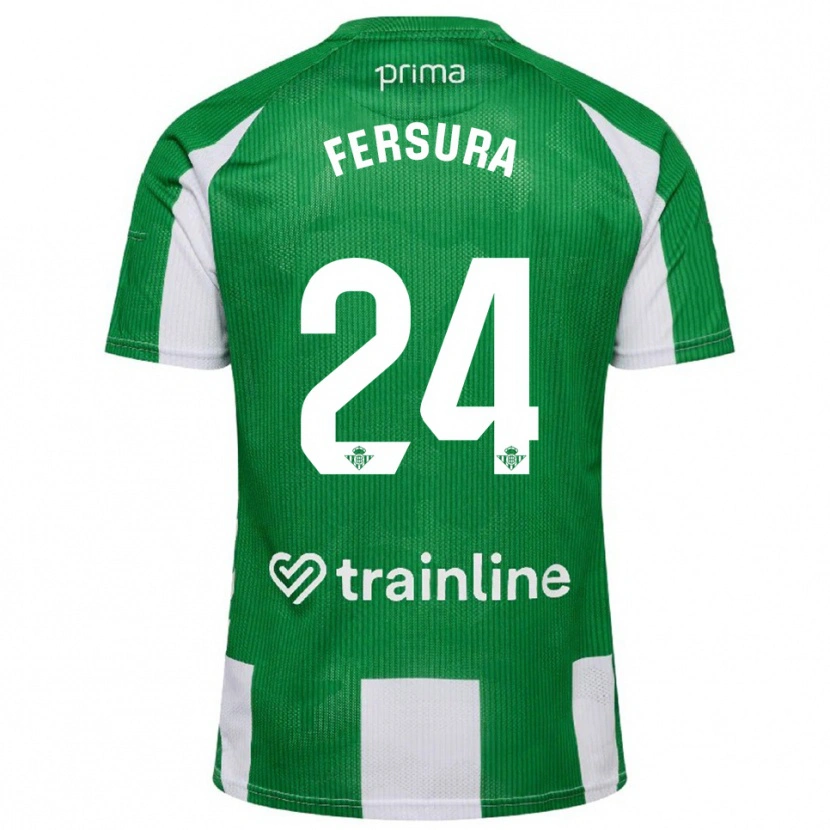 Danxen Kid João Fersura #24 Green White Home Jersey 2025/26 T-Shirt