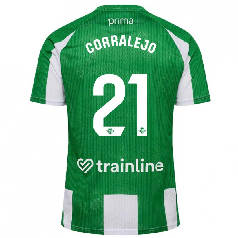 Danxen Kid Iván Corralejo #21 Green White Home Jersey 2025/26 T-Shirt