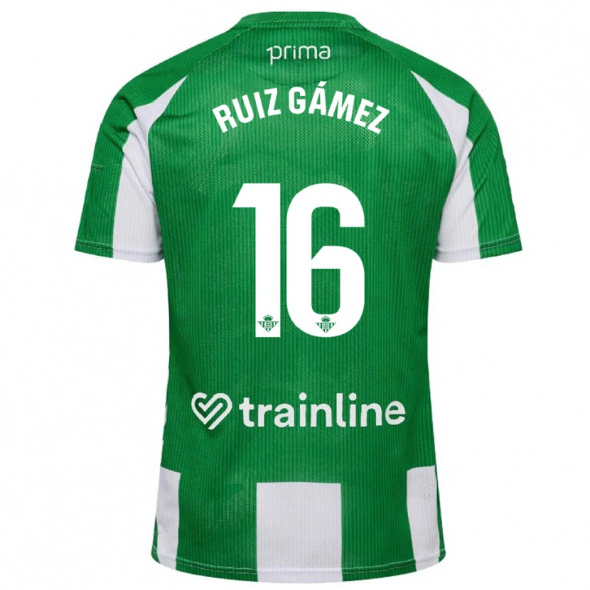 Danxen Kid María Ruiz Gámez #16 Green White Home Jersey 2025/26 T-Shirt