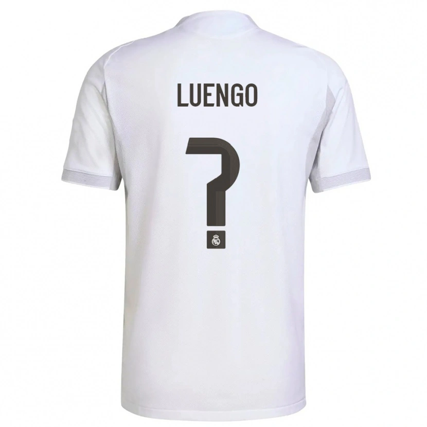 Danxen Kid Rubén Luengo #0 White Yellow Home Jersey 2025/26 T-Shirt