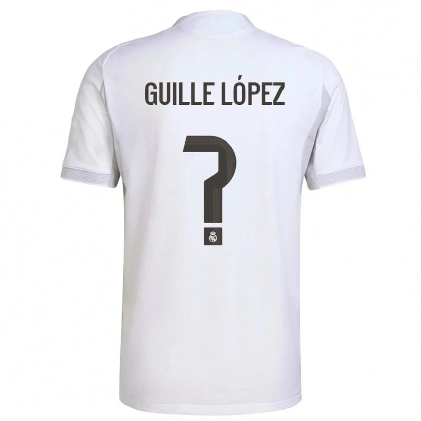 Danxen Kid Guille López #0 White Yellow Home Jersey 2025/26 T-Shirt