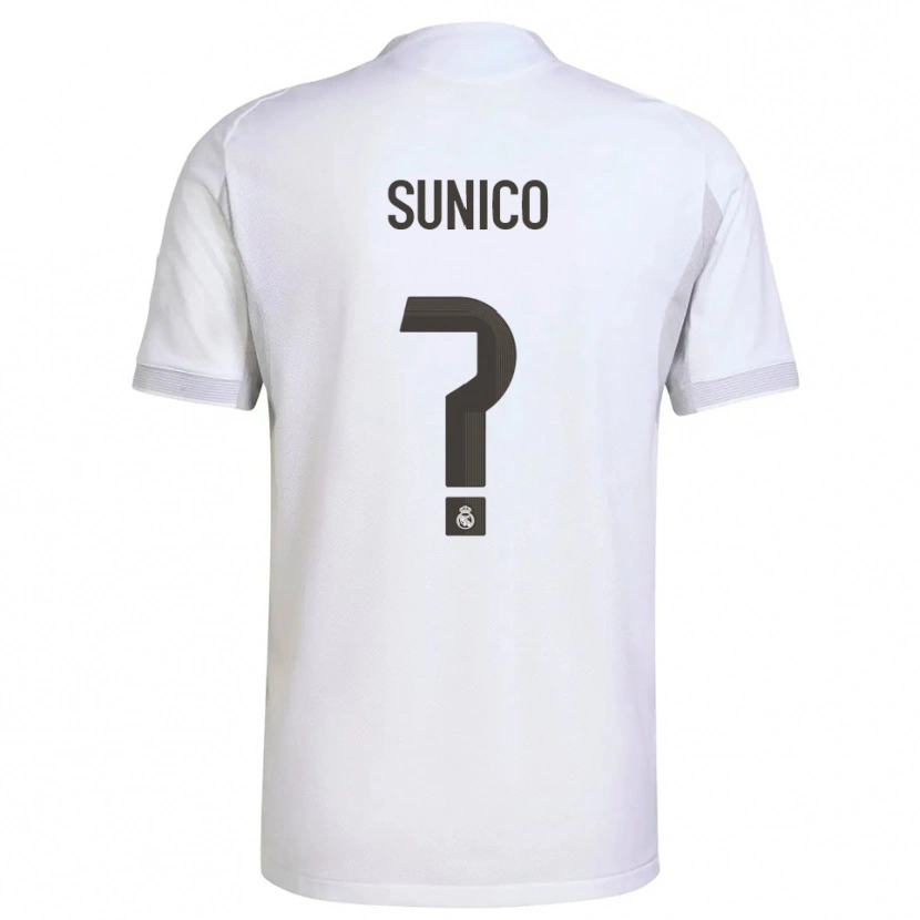 Danxen Kid Guillermo Sunico #0 White Yellow Home Jersey 2025/26 T-Shirt