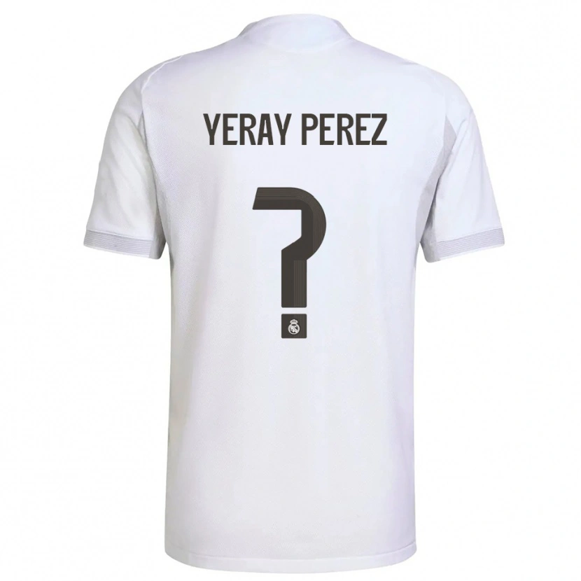 Danxen Kid Yeray Perez #0 White Yellow Home Jersey 2025/26 T-Shirt