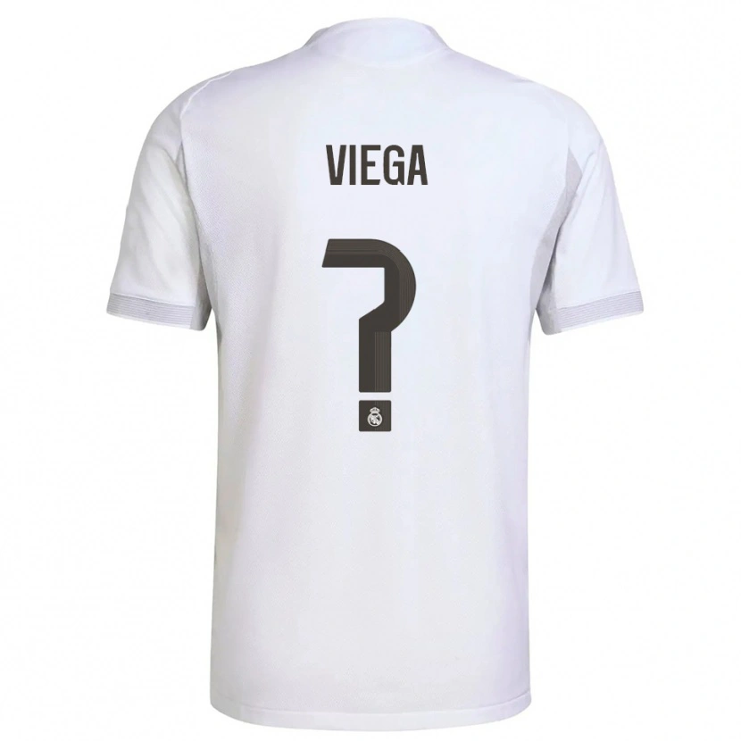 Danxen Kid Marcos Viega #0 White Yellow Home Jersey 2025/26 T-Shirt