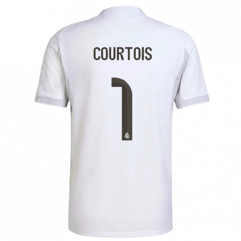 Danxen Kid Thibaut Courtois #1 White Yellow Home Jersey 2025/26 T-Shirt