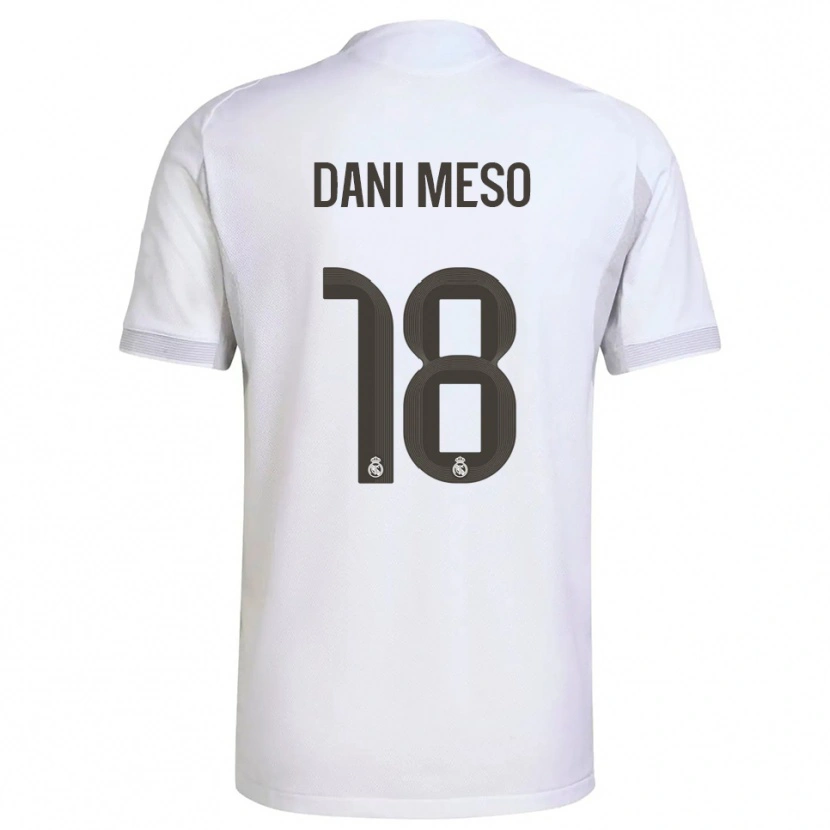 Danxen Kid Dani Meso #18 White Yellow Home Jersey 2025/26 T-Shirt