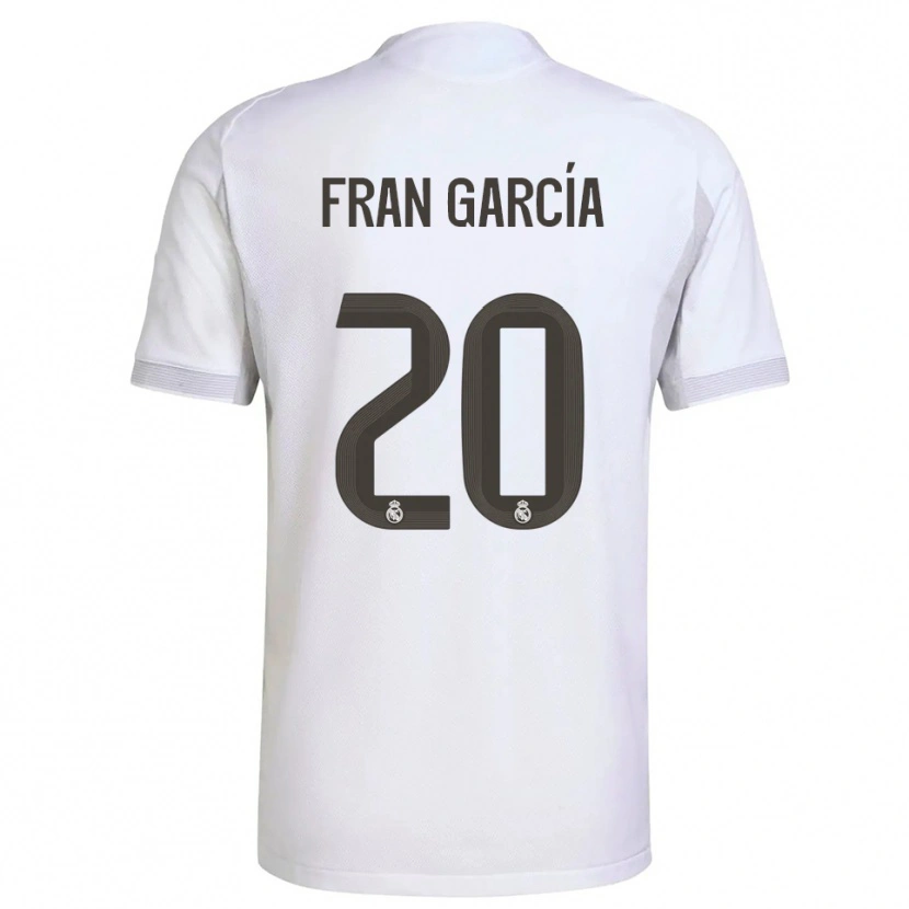 Danxen Kid Fran García #20 White Yellow Home Jersey 2025/26 T-Shirt