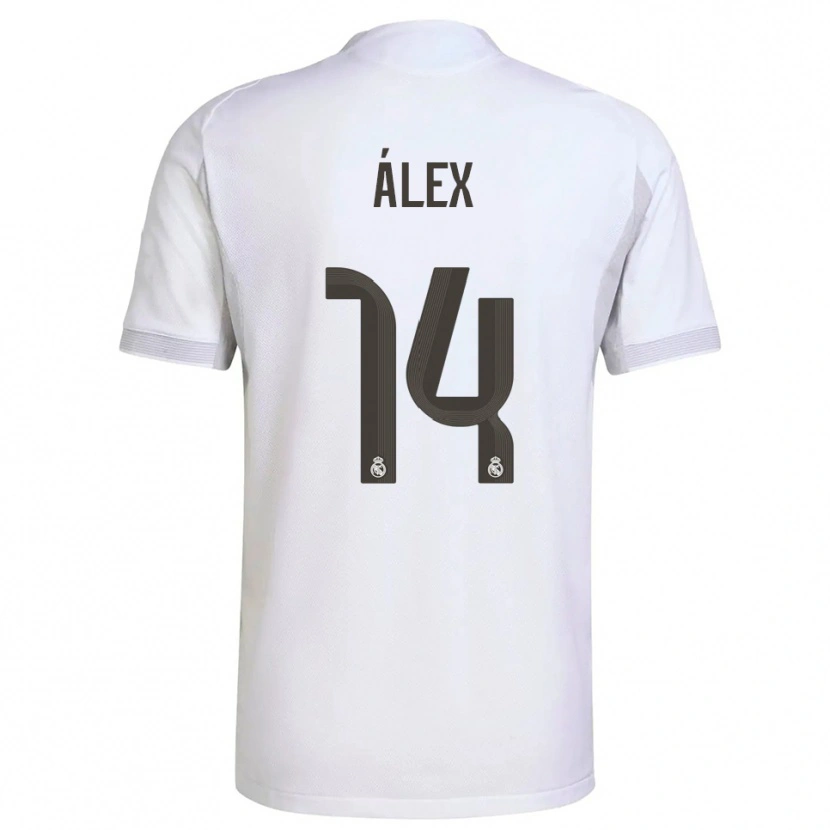 Danxen Kid Álex Pérez #14 White Yellow Home Jersey 2025/26 T-Shirt