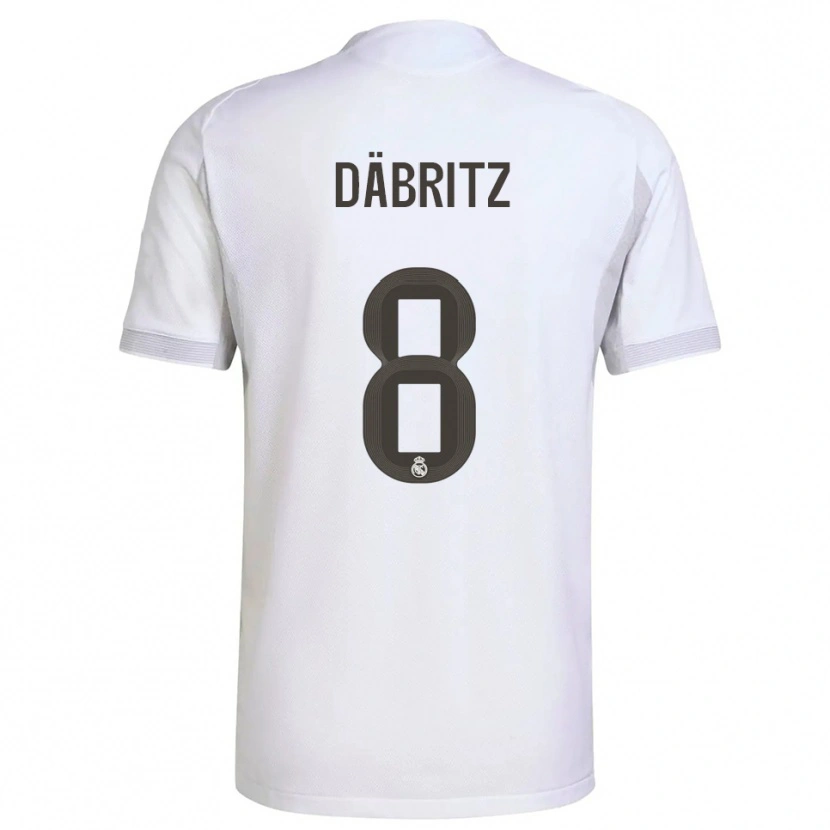 Danxen Kid Sara Däbritz #8 White Yellow Home Jersey 2025/26 T-Shirt