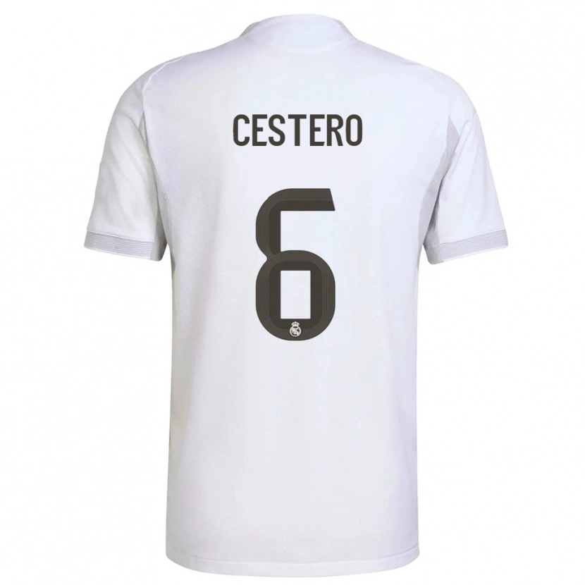Danxen Kid Jorge Cestero #6 White Yellow Home Jersey 2025/26 T-Shirt