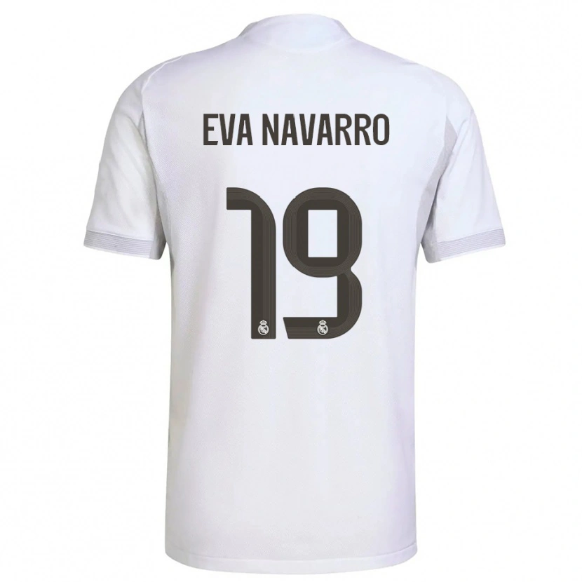 Danxen Kid Eva Navarro #19 White Yellow Home Jersey 2025/26 T-Shirt