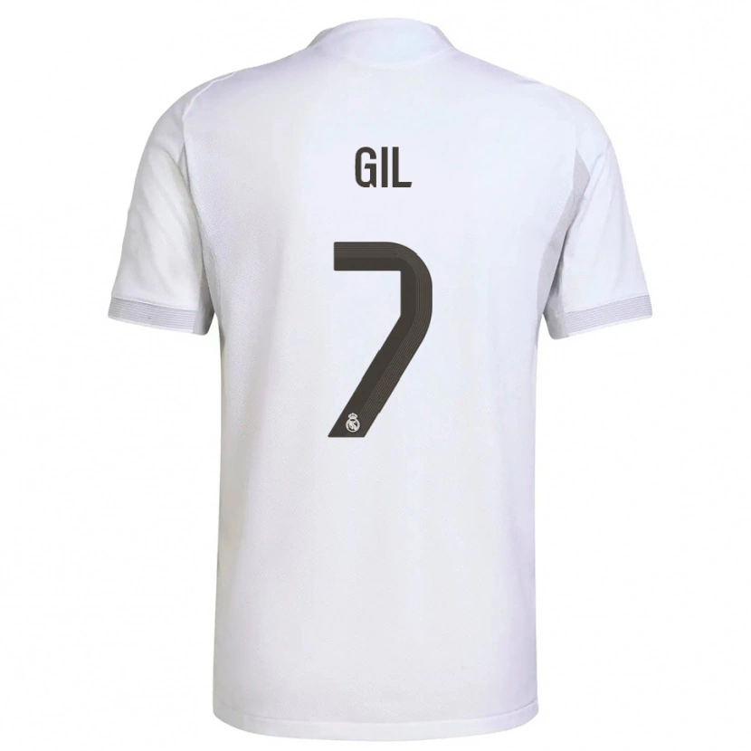 Danxen Kid Iker Gil #7 White Yellow Home Jersey 2025/26 T-Shirt