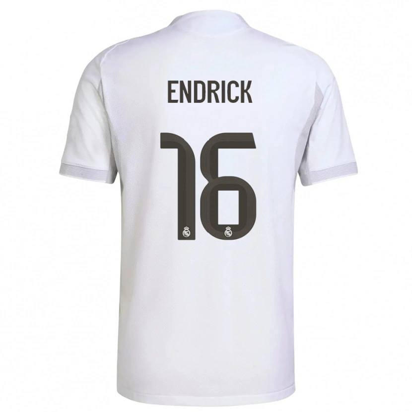 Danxen Kid Endrick #16 White Yellow Home Jersey 2025/26 T-Shirt