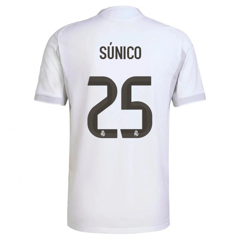 Danxen Kid Guille Súnico #25 White Yellow Home Jersey 2025/26 T-Shirt