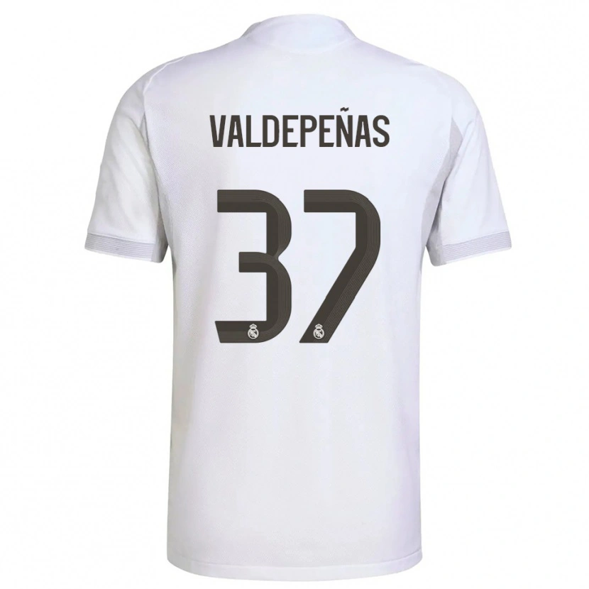 Danxen Kid Víctor Valdepeñas #37 White Yellow Home Jersey 2025/26 T-Shirt