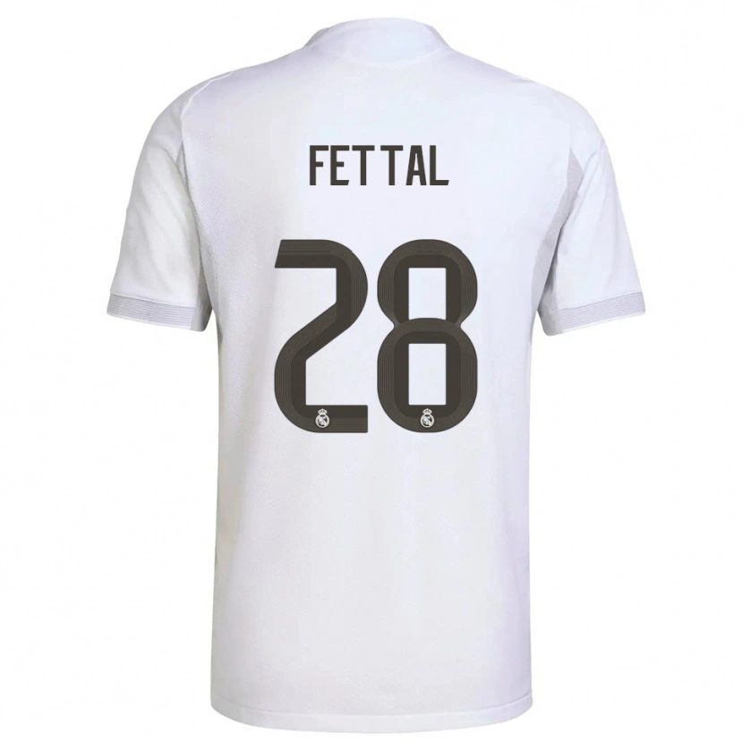 Danxen Kid Rachad Fettal #28 White Yellow Home Jersey 2025/26 T-Shirt