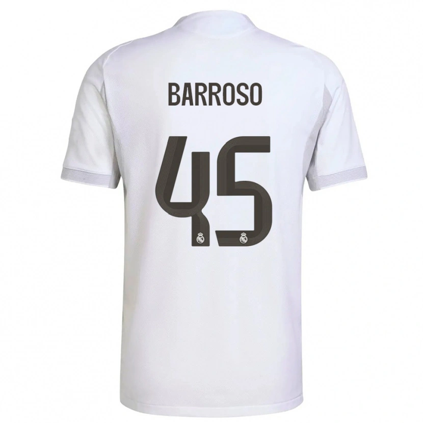 Danxen Kid Jaime Barroso #45 White Yellow Home Jersey 2025/26 T-Shirt