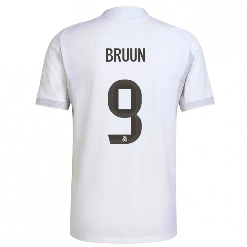 Danxen Kid Signe Bruun #9 White Yellow Home Jersey 2025/26 T-Shirt