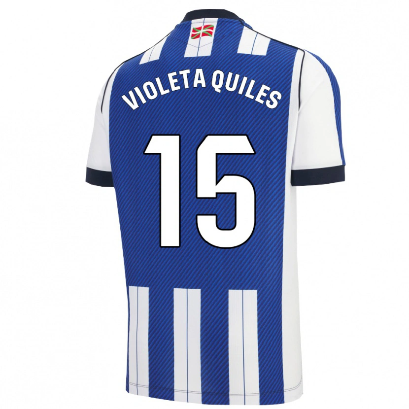 Danxen Kid Violeta Quiles #15 Blue White Home Jersey 2025/26 T-Shirt