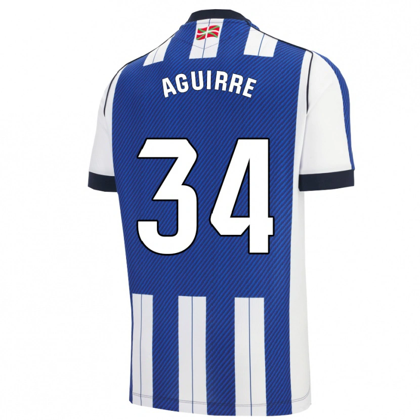 Danxen Kid Ibai Aguirre #34 Blue White Home Jersey 2025/26 T-Shirt