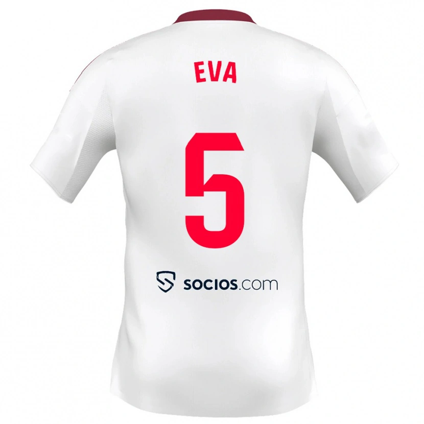 Danxen Kid Eva Llamas Hernández #5 White Red Home Jersey 2025/26 T-Shirt