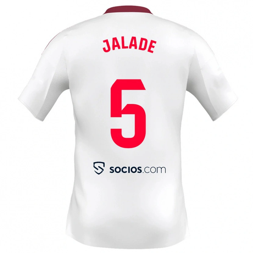 Danxen Kid Robert Jalade #5 White Red Home Jersey 2025/26 T-Shirt