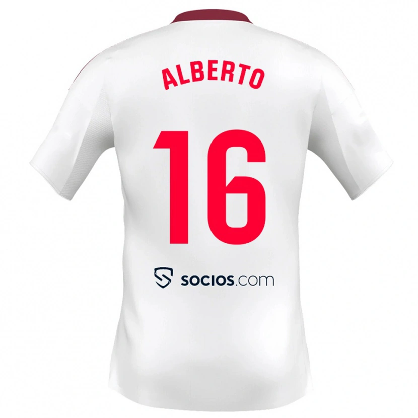 Danxen Kid Alberto González #16 White Red Home Jersey 2025/26 T-Shirt
