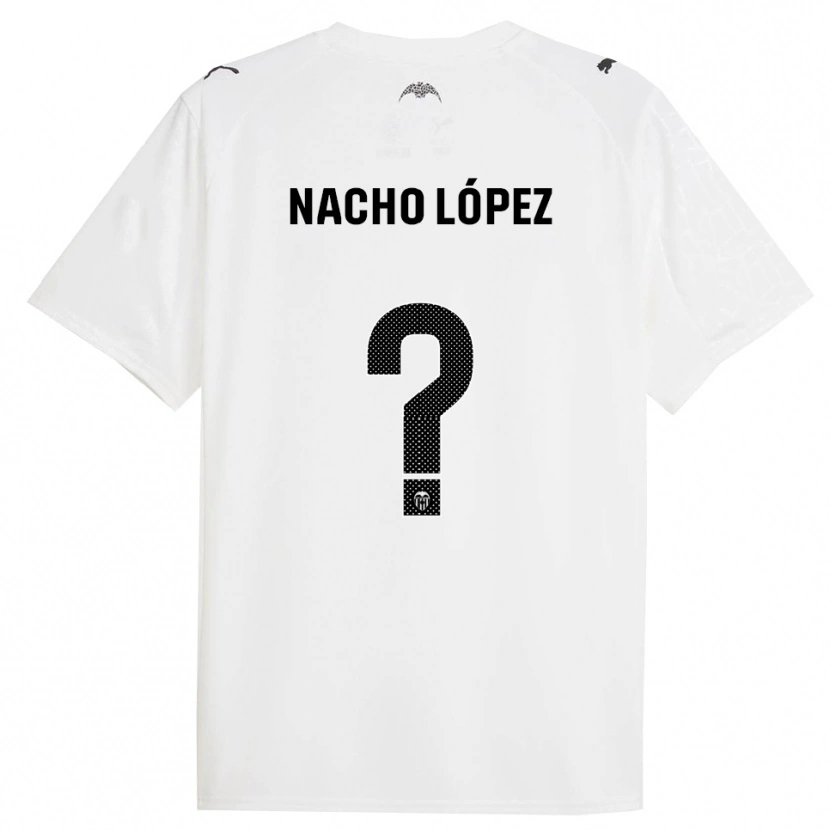 Danxen Kid Nacho López #0 White Black Home Jersey 2025/26 T-Shirt