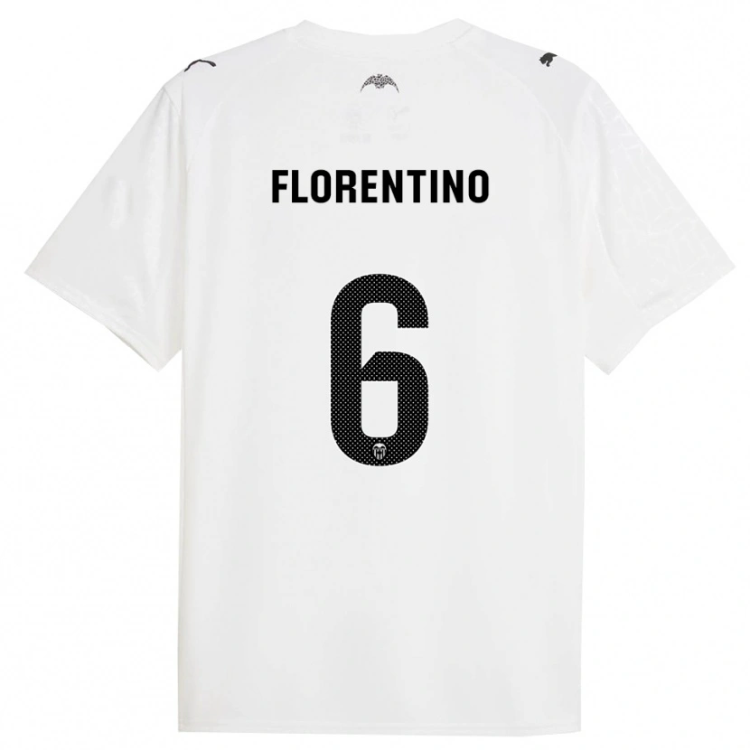 Danxen Kid Claudia Florentino #6 White Black Home Jersey 2025/26 T-Shirt