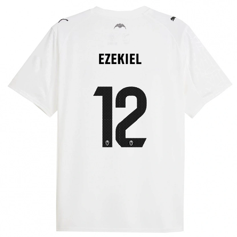 Danxen Kid Ezekiel Montunrayo #12 White Black Home Jersey 2025/26 T-Shirt