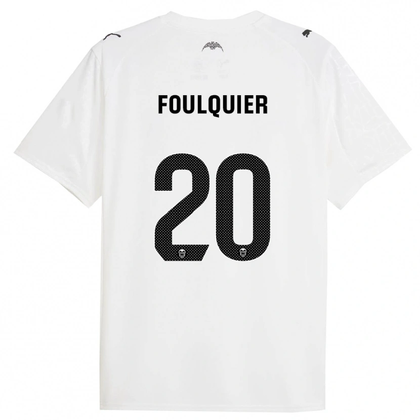 Danxen Kid Dimitri Foulquier #20 White Black Home Jersey 2025/26 T-Shirt