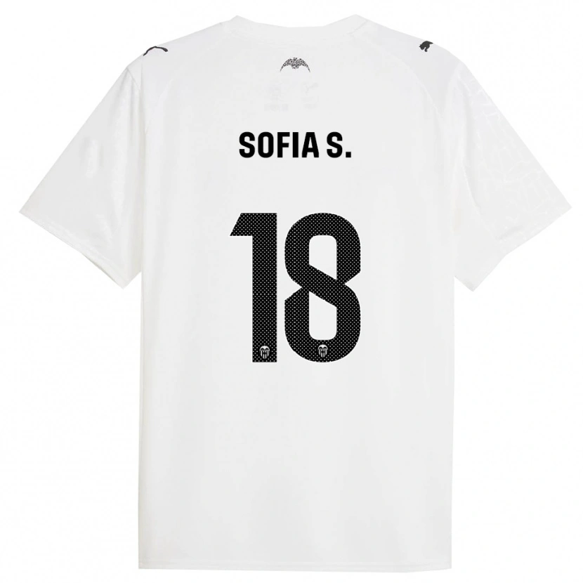Danxen Kid Sofia Silva #18 White Black Home Jersey 2025/26 T-Shirt