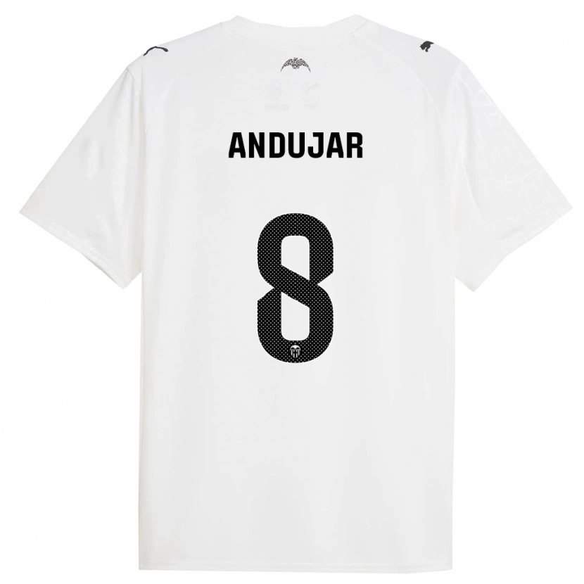 Danxen Kid Candela Andujar #8 White Black Home Jersey 2025/26 T-Shirt