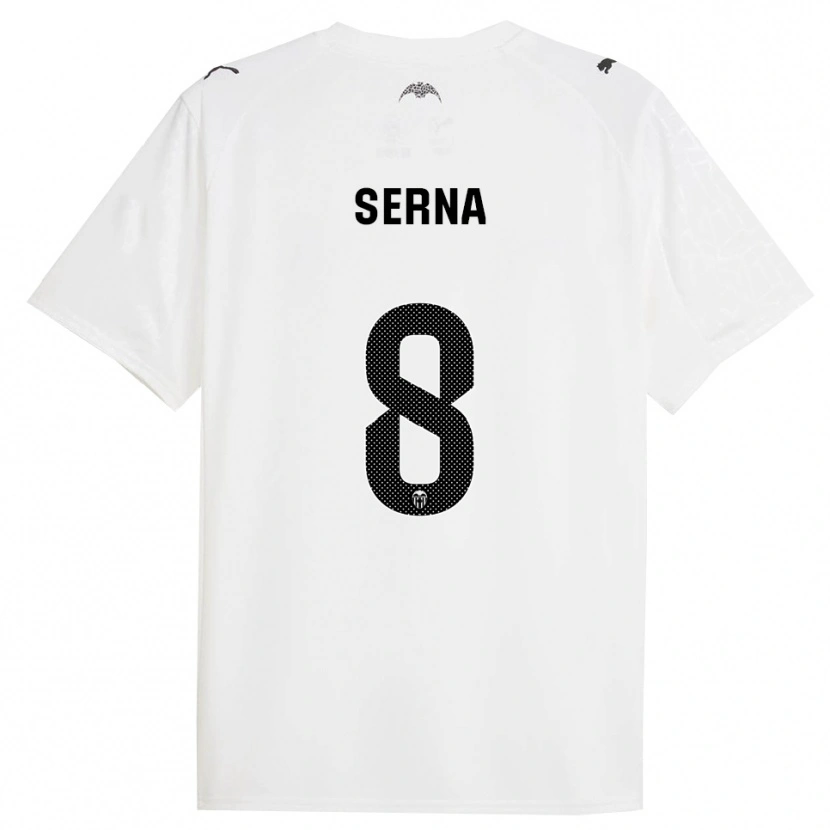 Danxen Kid Liced Serna #8 White Black Home Jersey 2025/26 T-Shirt