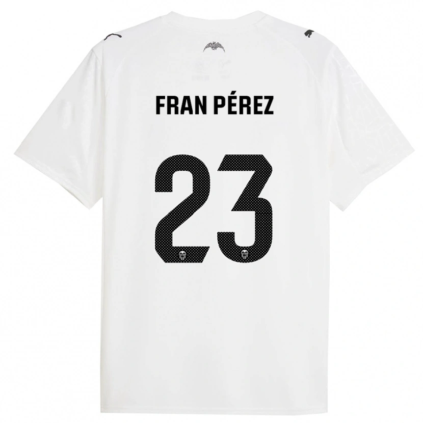Danxen Kid Fran Pérez #23 White Black Home Jersey 2025/26 T-Shirt