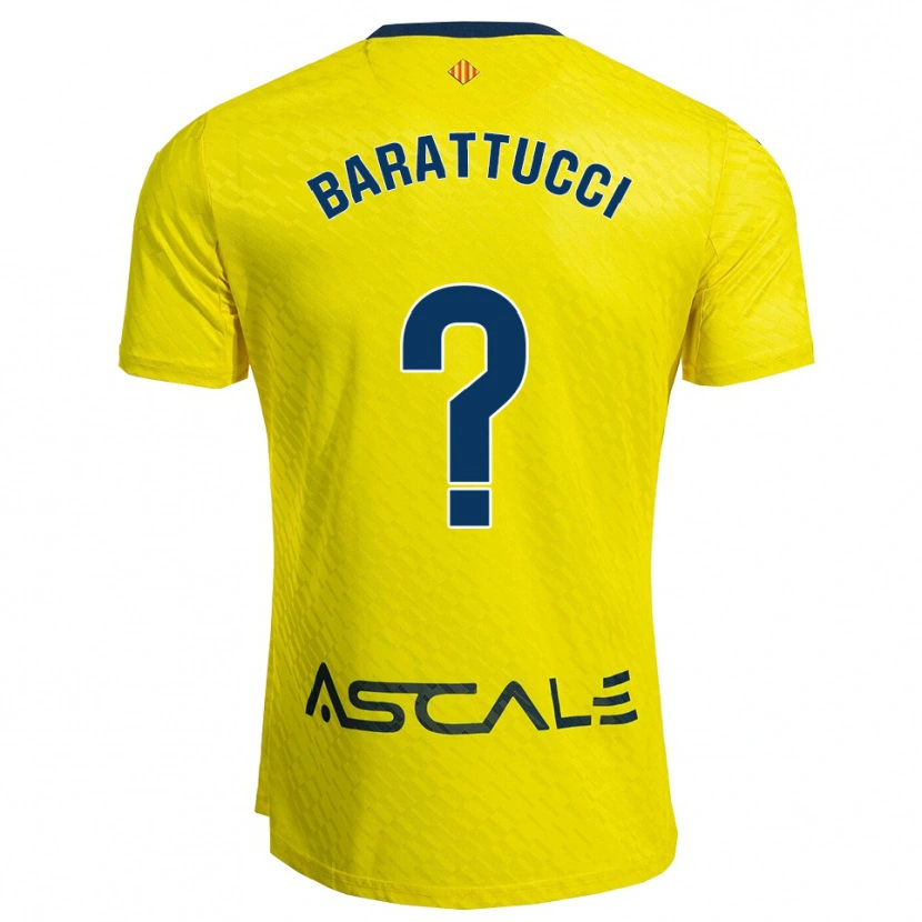 Danxen Kid Nico Barattucci #0 Yellow Navy Home Jersey 2025/26 T-Shirt