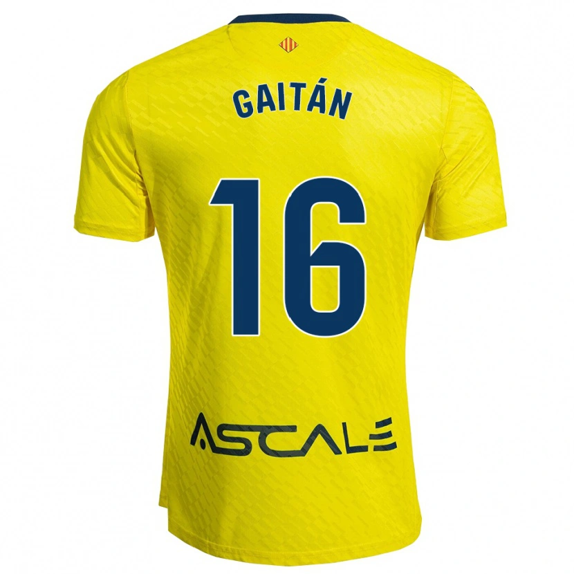 Danxen Kid Joselillo Gaitán #16 Yellow Navy Home Jersey 2025/26 T-Shirt