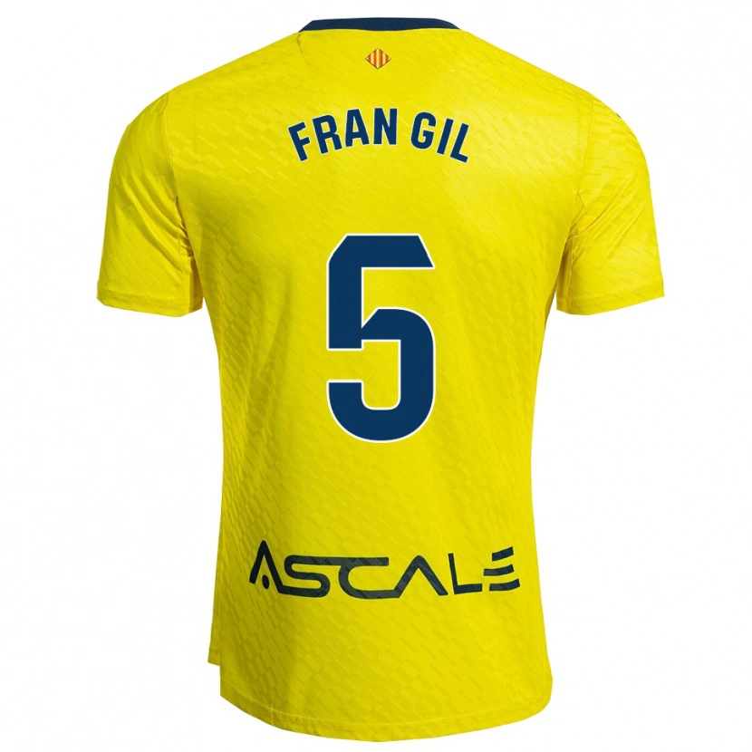 Danxen Kid Fran Gil #5 Yellow Navy Home Jersey 2025/26 T-Shirt