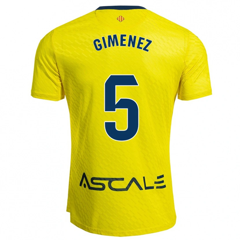 Danxen Kid Yenifer Giménez #5 Yellow Navy Home Jersey 2025/26 T-Shirt