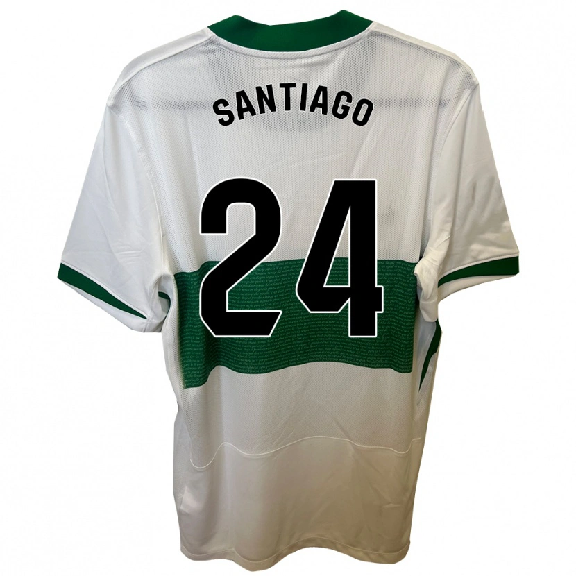 Danxen Kid Yago Santiago #24 White Green Home Jersey 2025/26 T-Shirt