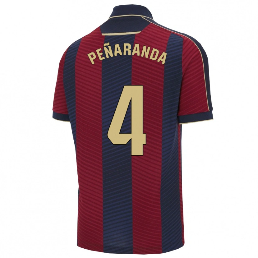 Danxen Kid Carlos Peñaranda #4 Red Navy Home Jersey 2025/26 T-Shirt