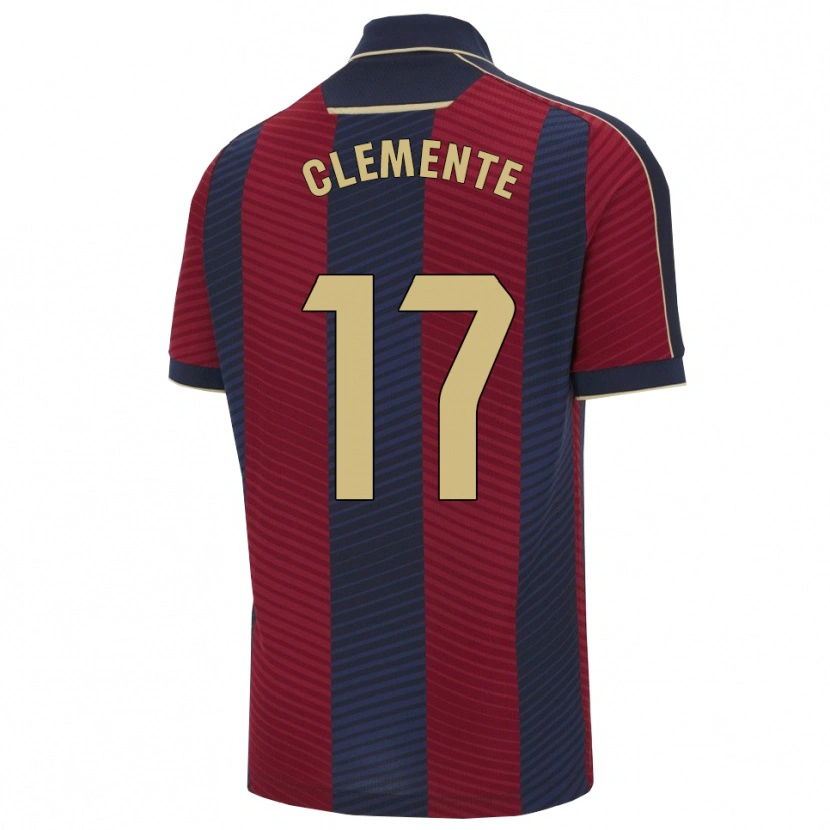 Danxen Kid Óscar Clemente #17 Red Navy Home Jersey 2025/26 T-Shirt