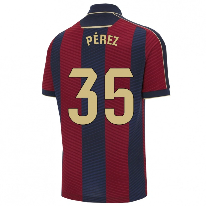 Danxen Kid Nacho Pérez #35 Red Navy Home Jersey 2025/26 T-Shirt