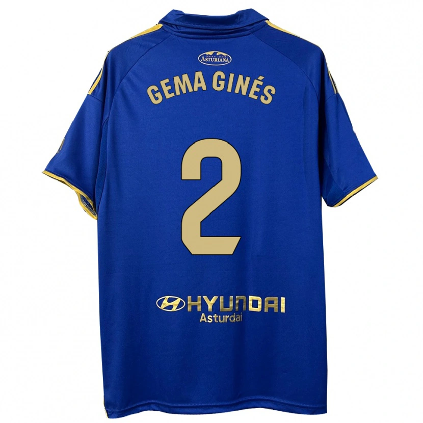 Danxen Kid Gema Ginés #2 Blue Gold Home Jersey 2025/26 T-Shirt