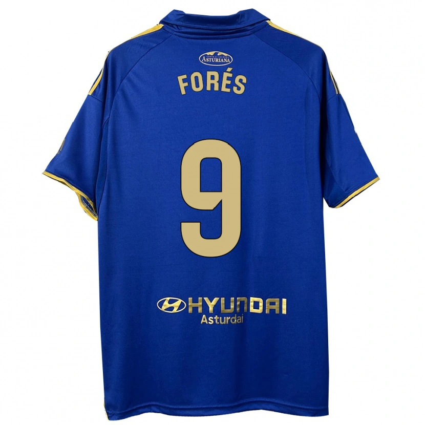 Danxen Kid Álex Forés #9 Blue Gold Home Jersey 2025/26 T-Shirt