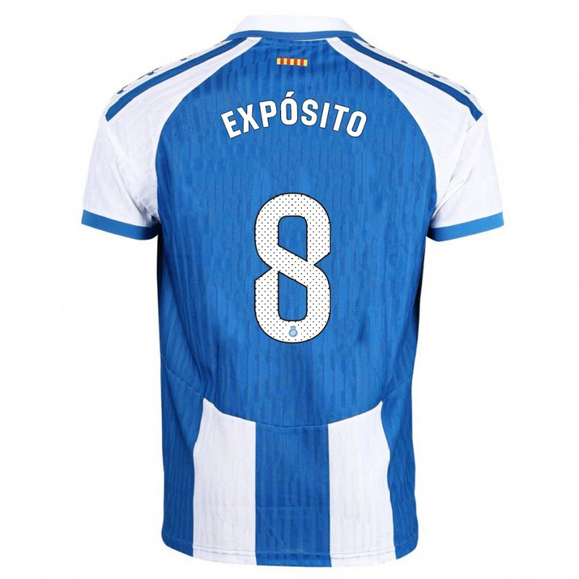 Danxen Kid Edu Expósito #8 Blue White Home Jersey 2025/26 T-Shirt
